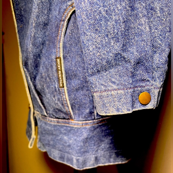 Rocky Mountain Jeans Denim Duster Jacket 90s EUC size M to L Made in USA - Picture 6 of 10